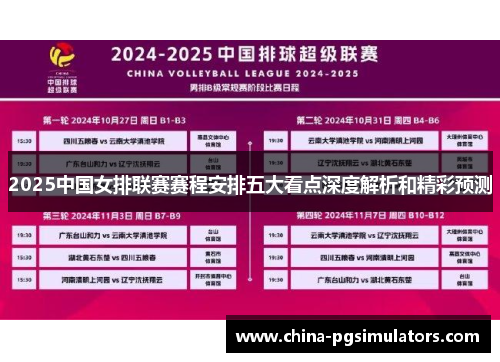 2025中国女排联赛赛程安排五大看点深度解析和精彩预测